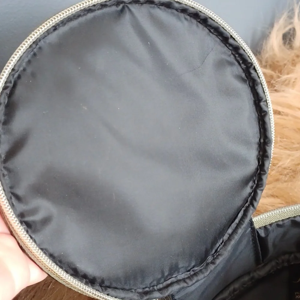 Shiseido Metallic Round Cosmetic Bag